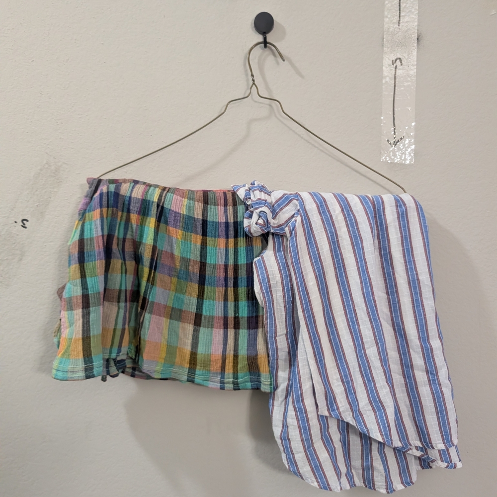 XiRENA Multicolor Plaid and Blue Striped Shirts